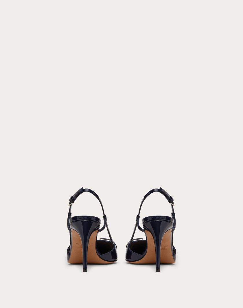 VLOGO SIGNATURE PATENT LEATHER SLINGBACK PUMP 80MM / 3.15 IN. - Image 5